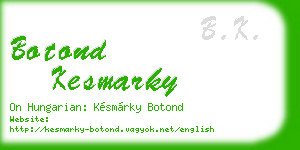 botond kesmarky business card