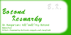 botond kesmarky business card